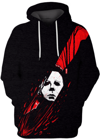 3d Michael Myers Tshirt - Valentines Aye He/she's Mine Couples Romantic Gifts (600x599), Png Download