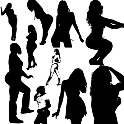 Sexy Silhouettes Psd - Silhouette (399x400), Png Download
