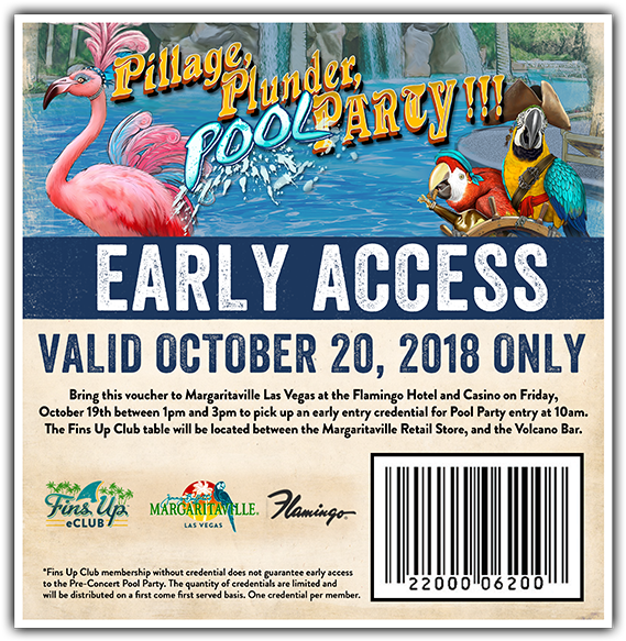 Entry Credential For Pool Party Entry At 10am - Flamingo Las Vegas (600x628), Png Download