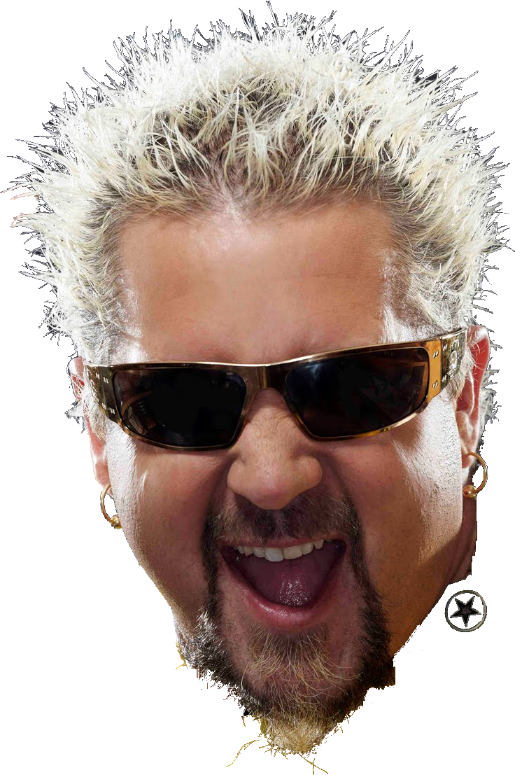 I'm The Boss, Applesauce - Guy Fieri Sunglasses On Head (736x1107), Png Download