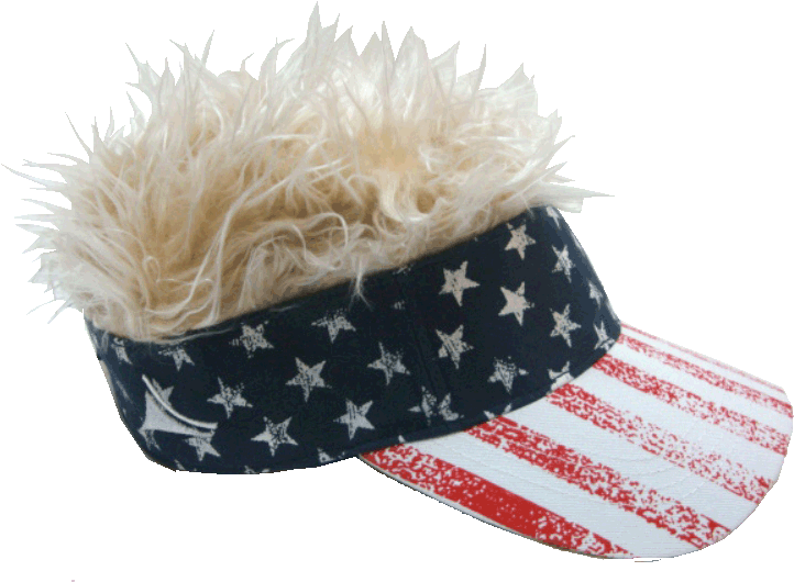 Guy Fieri Flair Hair Usa Visor With Blonde Hair - Flair Hair American W Blonde (800x600), Png Download