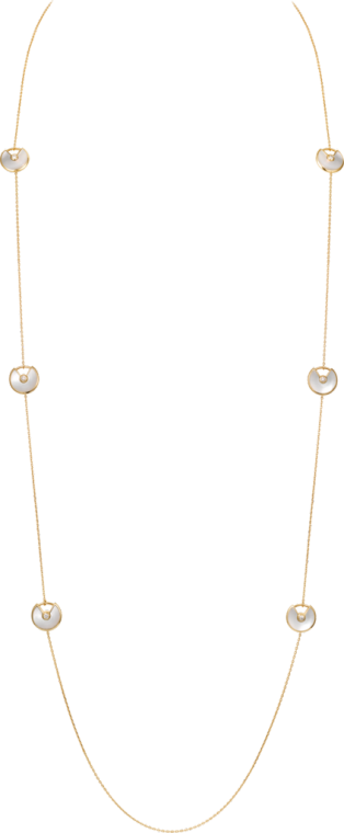 Amulette De Cartier Long Necklace, Xs Model Yellow - Necklace (314x760), Png Download
