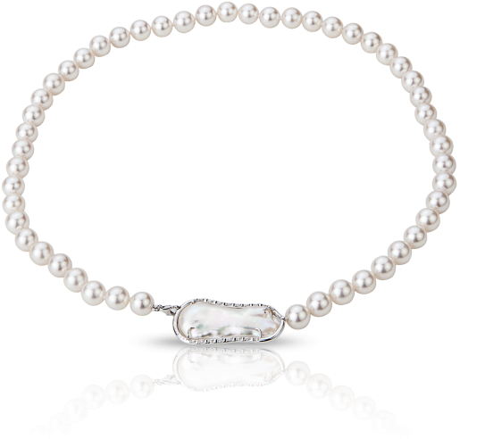 » Pearl Necklace - Bracelet (600x600), Png Download