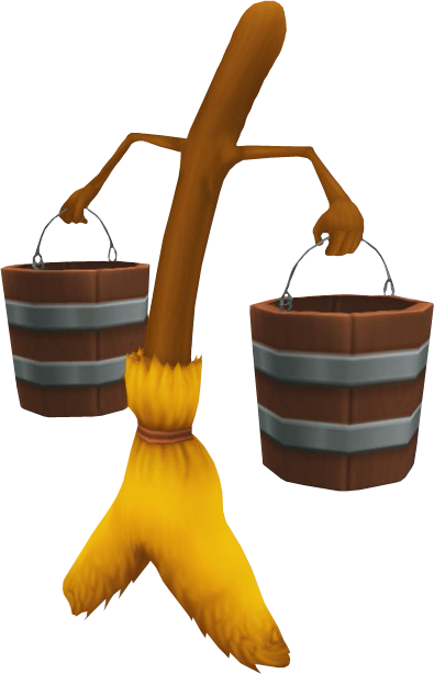 Broom Kh - Mickey Sorcerer Apprentice Broom (395x614), Png Download