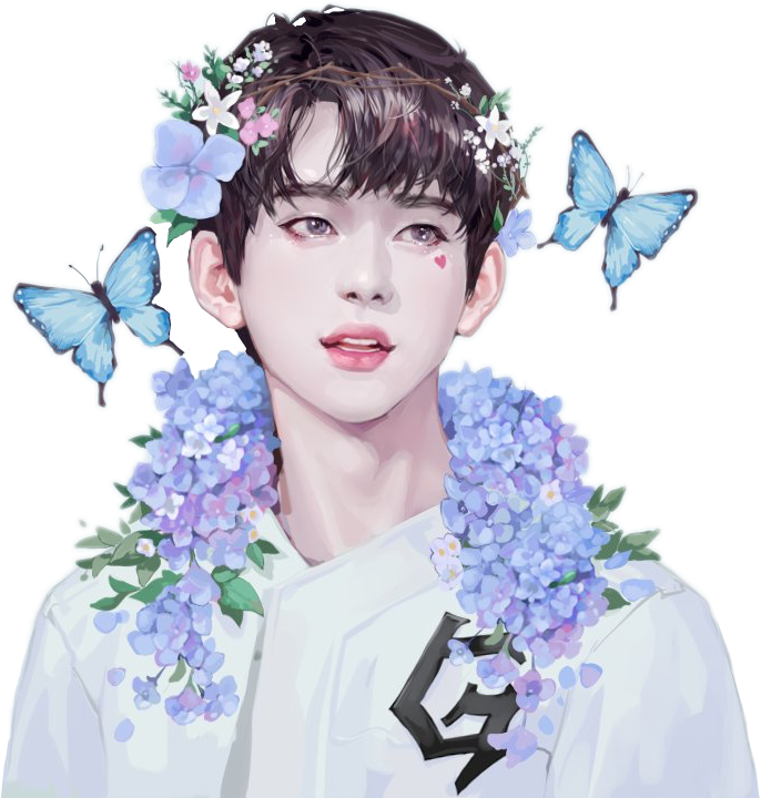 Jpg Free Got Fanart Blue Kpop Flo Gotjinyoung - Got7 Jinyoung Fan Art (686x720), Png Download