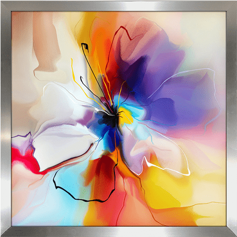 Product - Designart 'creative Flower In Multiple Colours' Graphic (636x832), Png Download