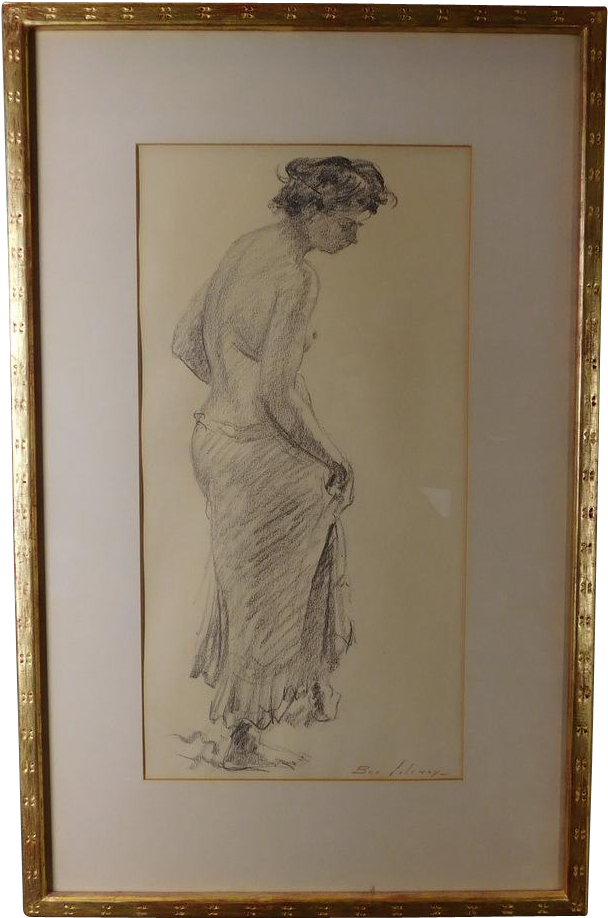 Sanguine Drawing Conte Crayon - Picture Frame (917x917), Png Download