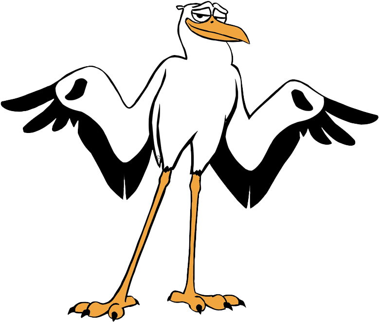 Stork Chalk Png Clip Art Royalty Free Stock - Coloring Sheets With Movie Storks (789x668), Png Download