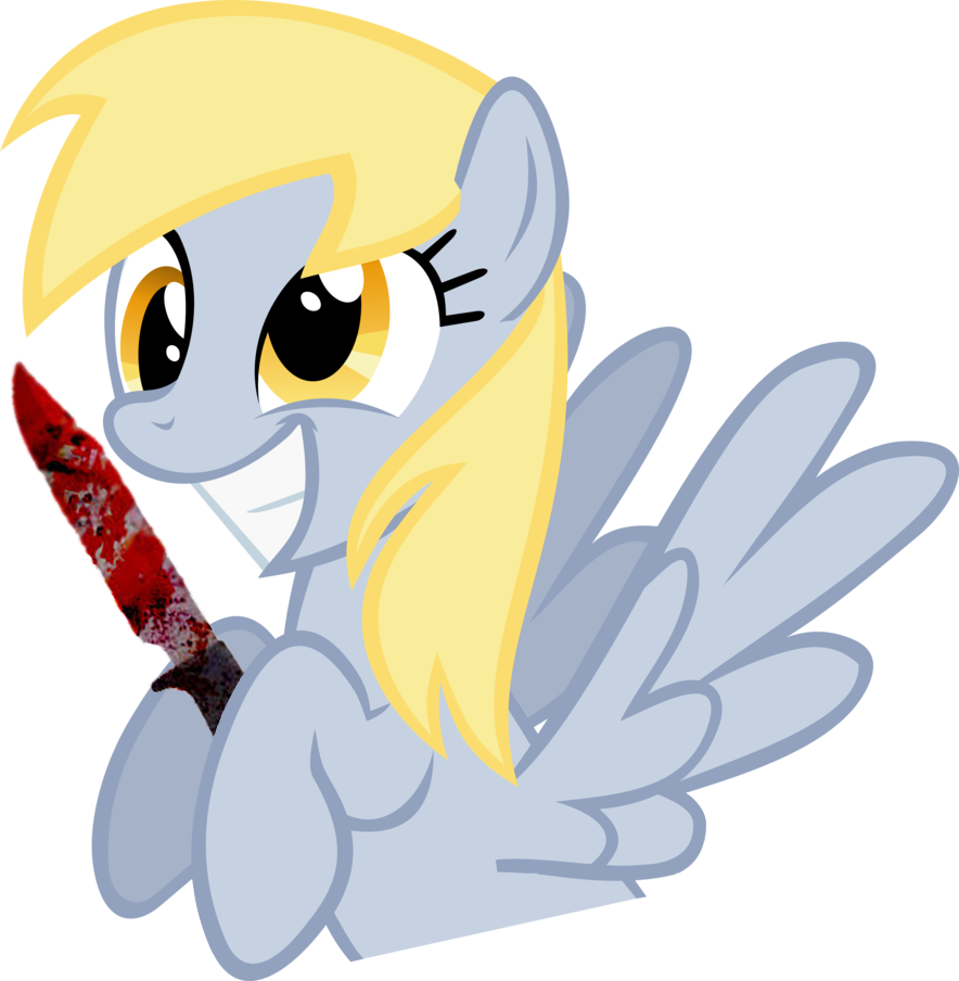 Bloody Knife, Derpy Hooves, Female, Knife, Mare, Pegasus, - Derpy Hooves Smile (884x904), Png Download