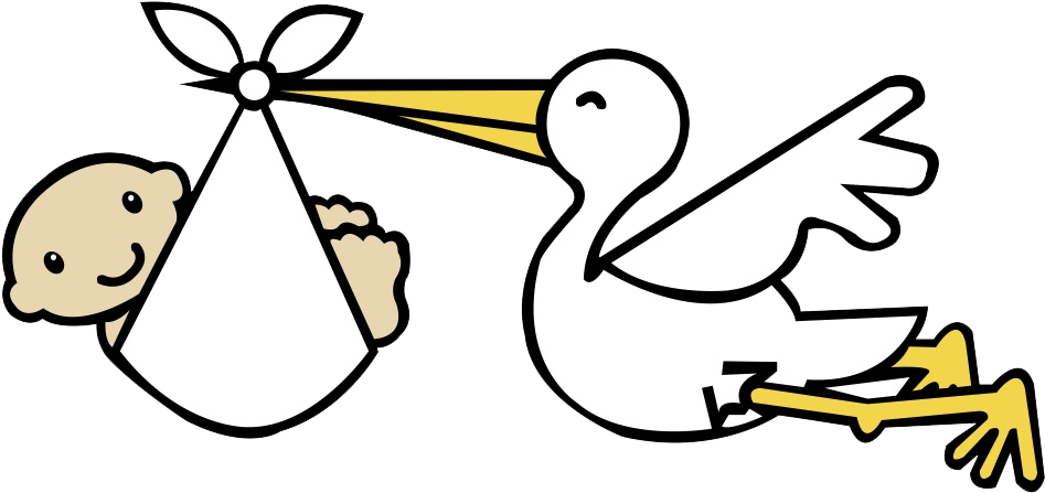 Unlv Music Lab - Stork And Baby Clip Art (1125x479), Png Download