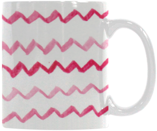 Watercolor Doodle Patterns White Mug - Mug (500x500), Png Download
