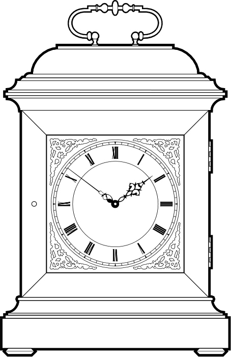 Bracket Clock Png Transparent Image - Quartz Clock (454x701), Png Download
