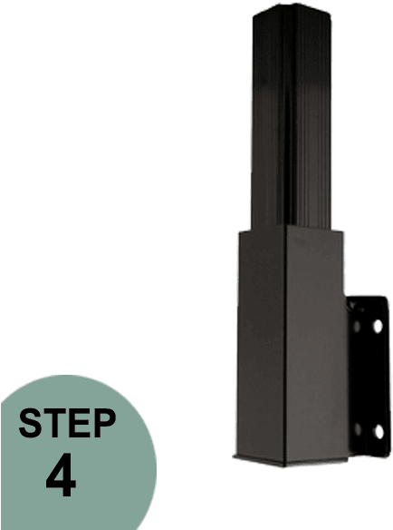 Regal Railing Side Mount Post Bracket - Fascia Mount Railing Bracket (600x600), Png Download