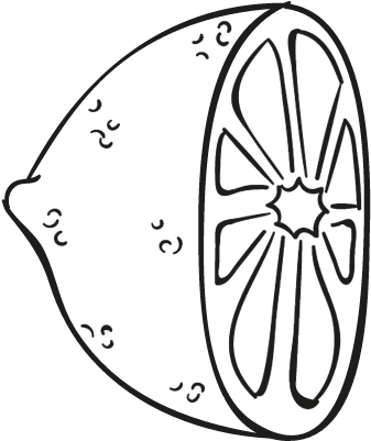 Half Lemon Doodle Vector - Lemon Doodle Png (400x400), Png Download