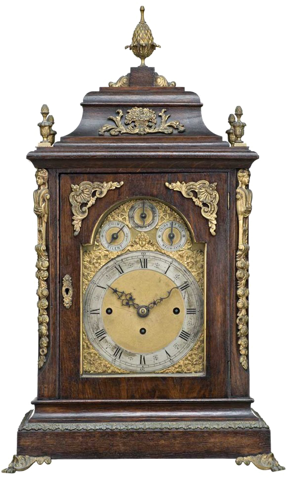 Bracket Clock Png Image - Clock (606x1044), Png Download