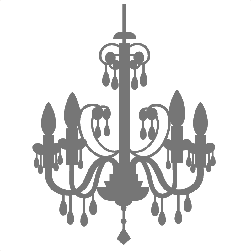 Graphic Free Stock Chandelier Black And White Free - Chandelier Clipart Png (800x800), Png Download