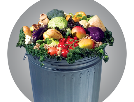 Love Food Not Waste Poster1 - Food In Trash (460x350), Png Download