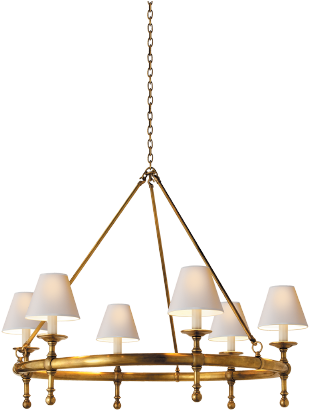 Classic Ring Chandelier - Visual Comfort Ring Chandelier (469x468), Png Download
