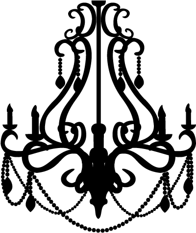 Clip Black And White Library Chandelier - Murder Mystery Dinner Invitation (408x490), Png Download