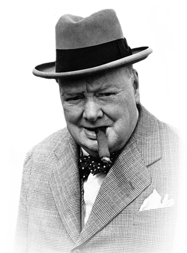 Winston Churchill Smoking Cigar - Winston Churchill No Background (369x500), Png Download