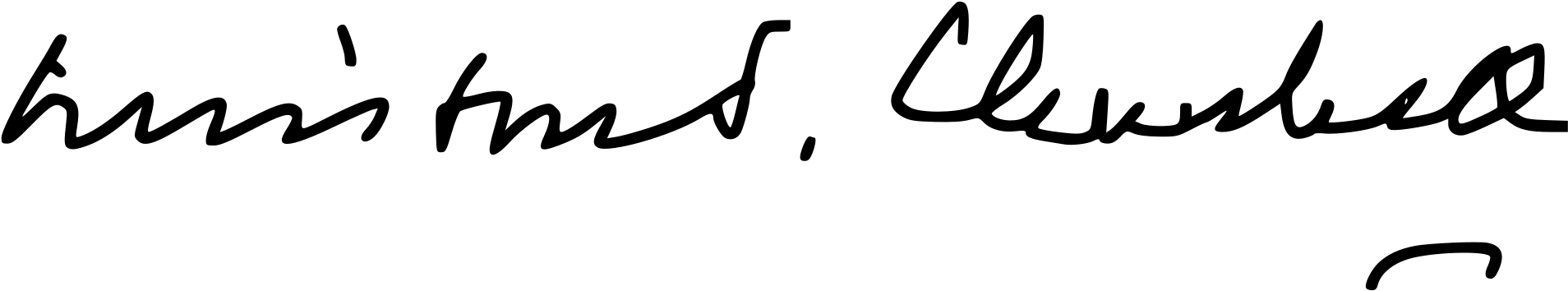 Open - Winston Churchill Signature (2000x493), Png Download
