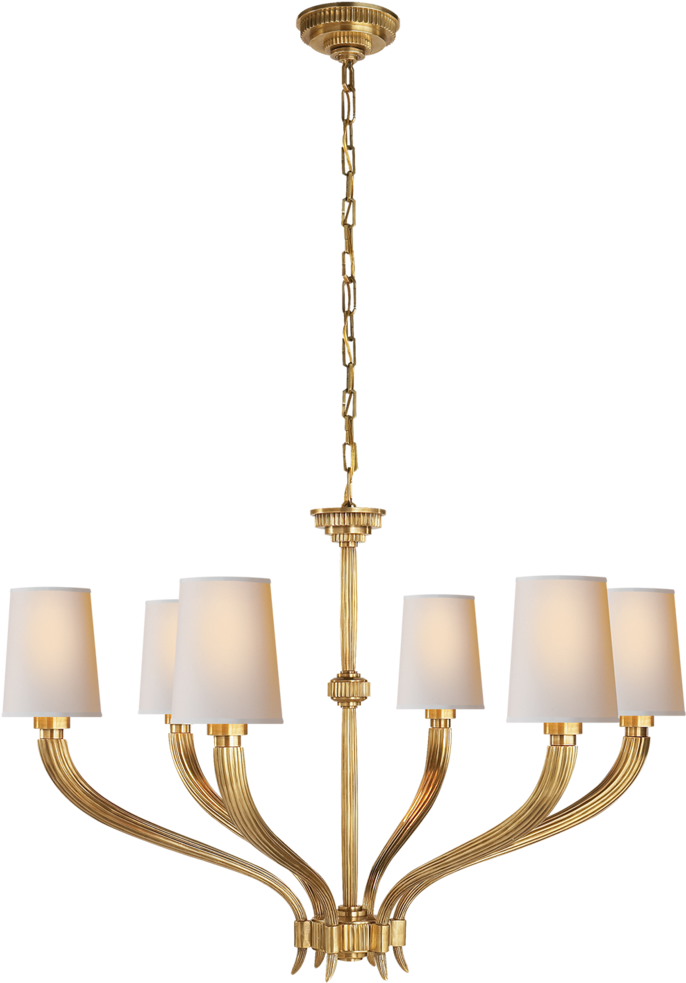 Chc2462abnp 5 - Ruhlmann Chandelier - Antiqued Nickel - Visual Comfort (1000x1000), Png Download