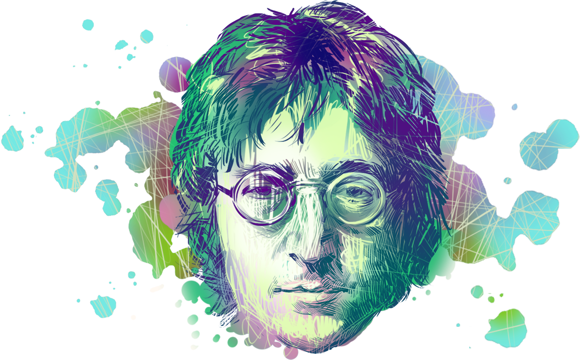 Wallpapers Id - - John Lennon (2500x1278), Png Download