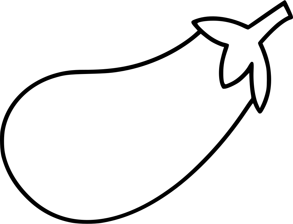 Eggplant Comments - Eggplant Clipart Black And White (980x748), Png Download
