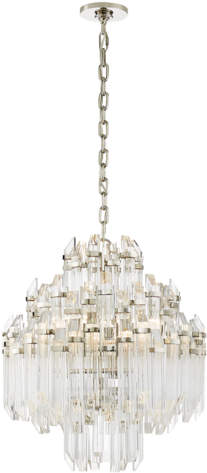 Adele Four Tier Waterfall Chandelier In Polished Nickel - Visual Comfort Sk5424pn-ca Suzanne Kasler Adele 6 Light (480x480), Png Download