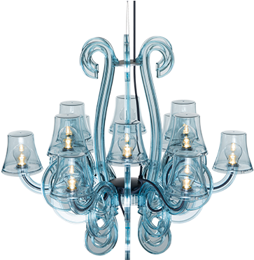 Blue - Fatboy Rockcoco Led Chandelier Outdoor - Transparent/cable (400x400), Png Download