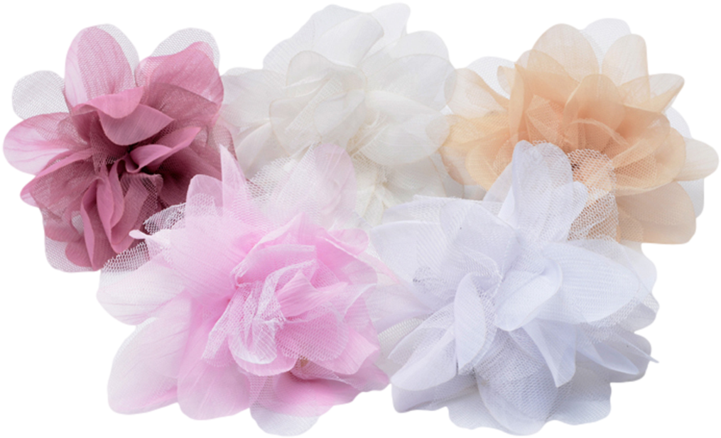 Mesh & Organza Flower Petal Pin Fl003 - Flower (1024x641), Png Download