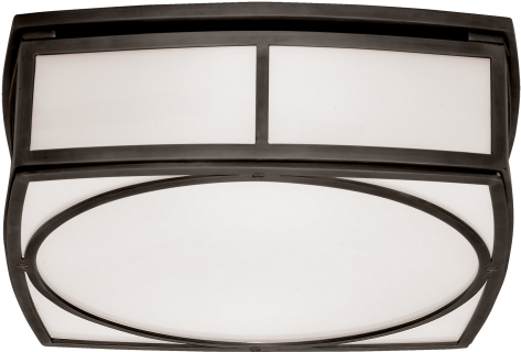 Winston Large Flush Mount In Bronze With White Glass - Winston Large Flush Mount - Bronze - Visual Comfort (480x480), Png Download