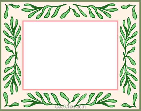 Green Leaf Border Royalty Free Vector Clip Art Illustration - University Of Parma (480x378), Png Download