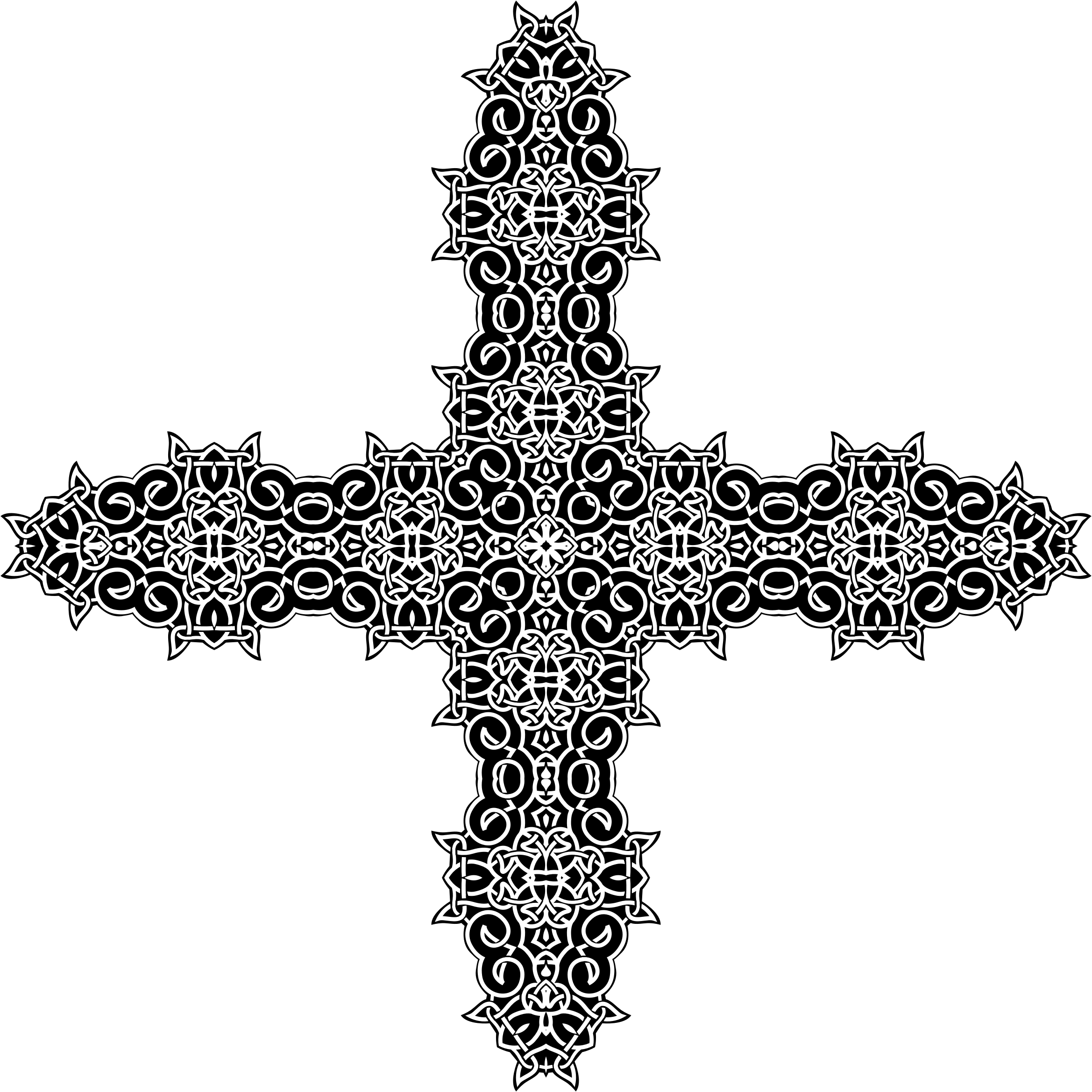 Celtic Knot Ornament Derivation Cross - Portable Network Graphics (2338x2338), Png Download