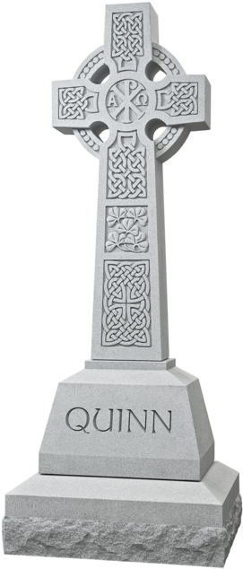 Celtic Cross Memorials For Cemeteries Eternal Reflections - Headstone (300x659), Png Download