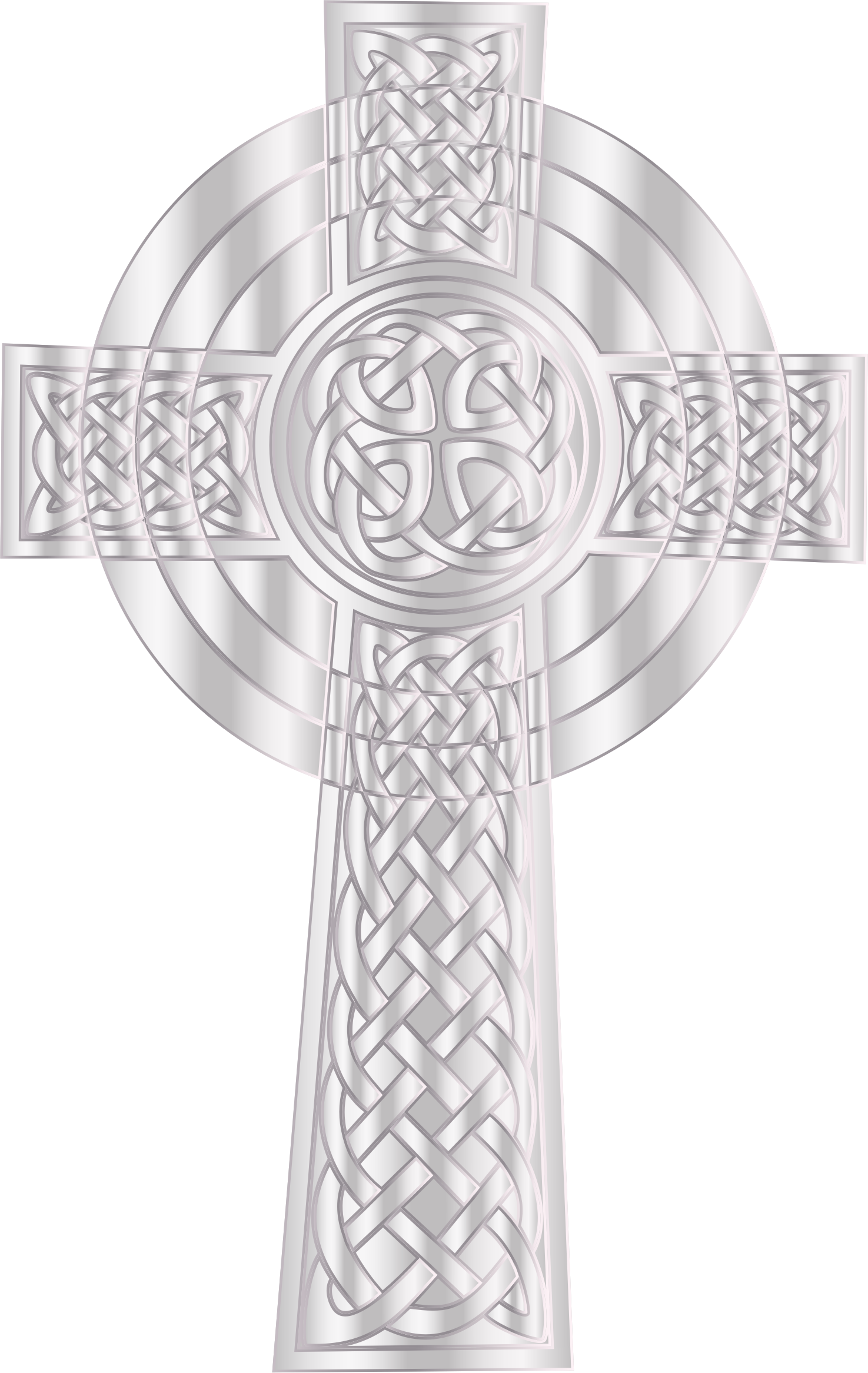 This Free Icons Png Design Of Silver Celtic Cross 2 (1475x2333), Png Download