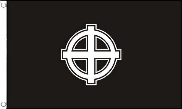 Celtic Cross Flag - Celtic Cross Black (600x600), Png Download