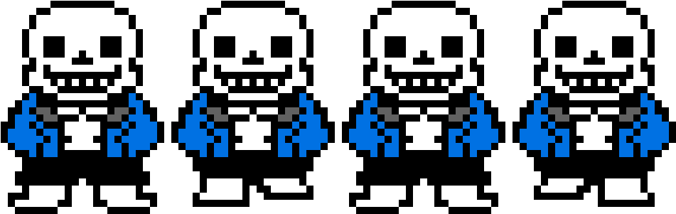 Sans Walking Sprite Sheet - Sans Walking Undertale Sprite (980x310), Png Download