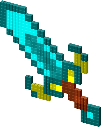 View Cursor On T-shirt - Minecraft Diamond Sword (330x418), Png Download