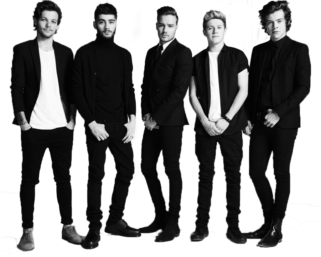 One Direction Clipart Black And White - Sticker Tumblr One Direction (1024x899), Png Download