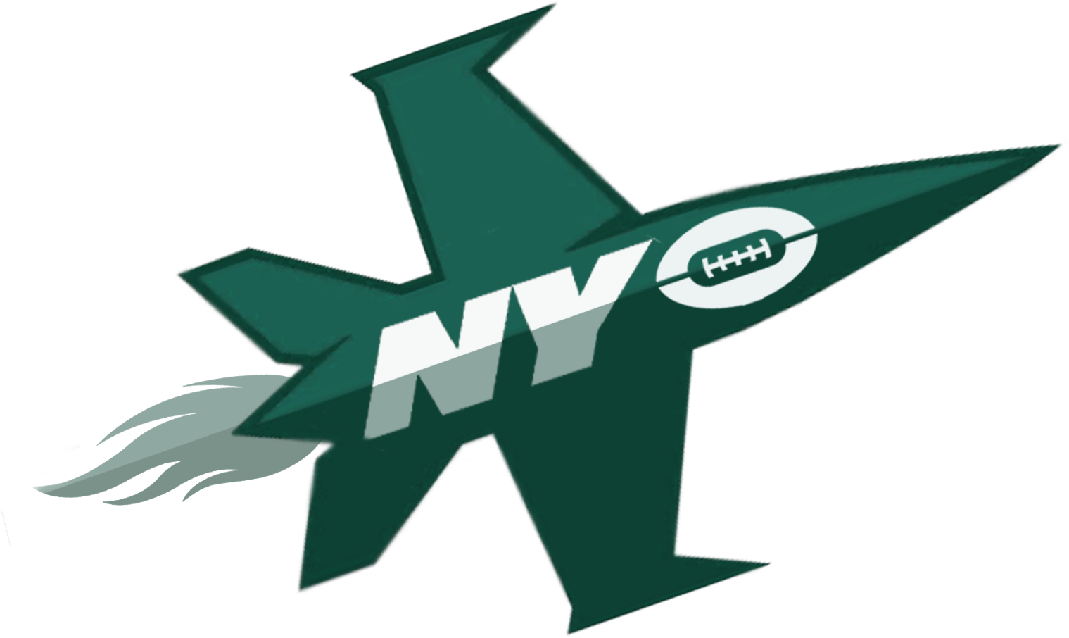 Jets Flying High - New York Jets Plane Logo (1519x906), Png Download