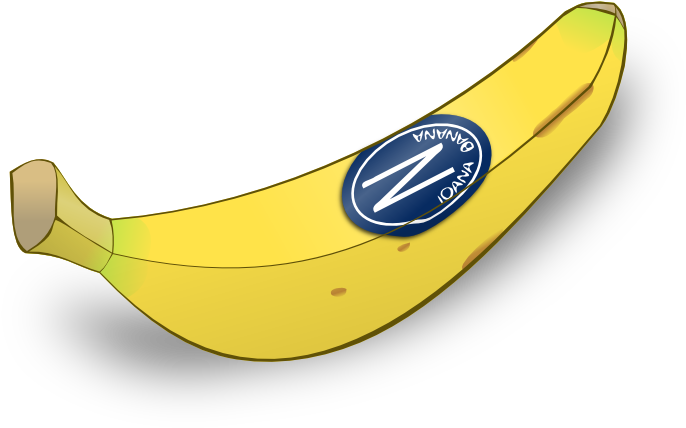 Clipart - Shiny Banana - Banana Clip Art (800x800), Png Download