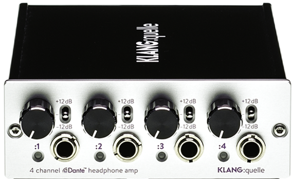 4 Channel Dante™ Network Headphone Amp - Klang Quelle (600x391), Png Download
