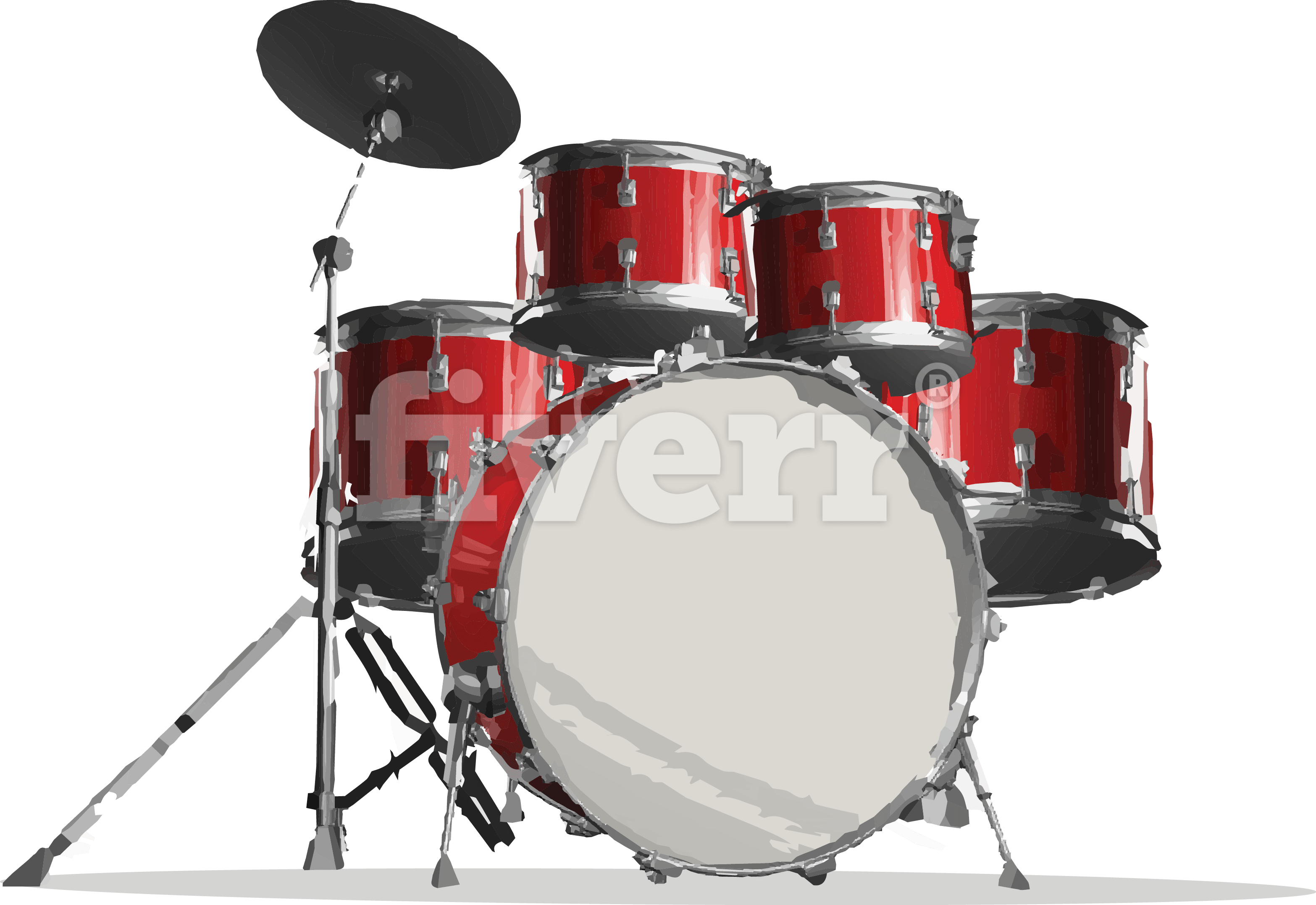 Schlagzeug (3133x2154), Png Download