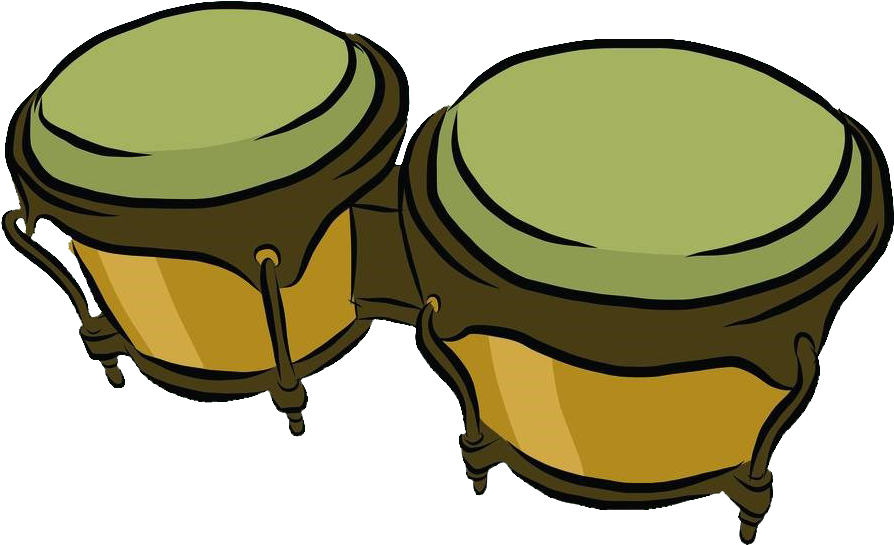 Clip Art Stock Conga Musical Latin Green Drum Face - Latin Drums Clip Art (1000x750), Png Download