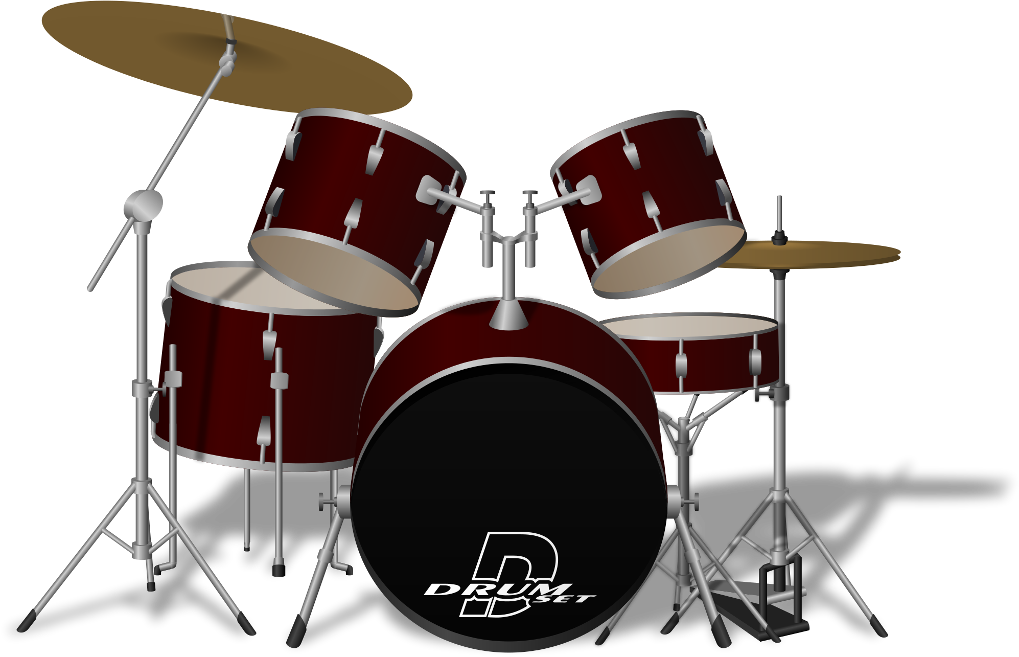Open - Play A Drum Set (2000x1509), Png Download