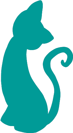 Cat - Blue Cat Silhouette Png (450x450), Png Download