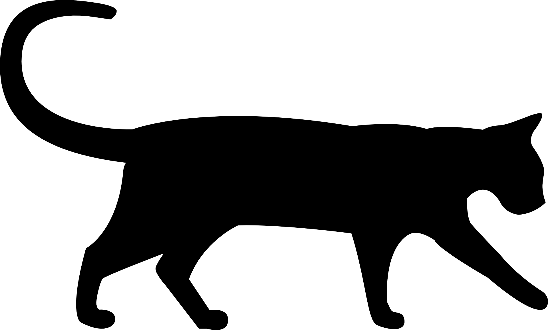 Кот силуэт