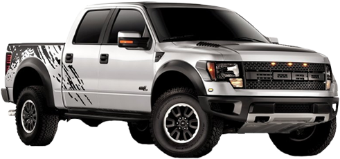 Download Off Road Vehicles - Ford Raptor Black And White PNG Image with ...