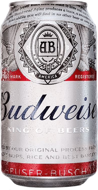 Lata 350ml - Budweiser 25 Oz Can Bottle Cooler Huggie Classic Label (390x754), Png Download
